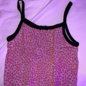 brandy melville pink belle cheetah tank